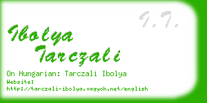 ibolya tarczali business card